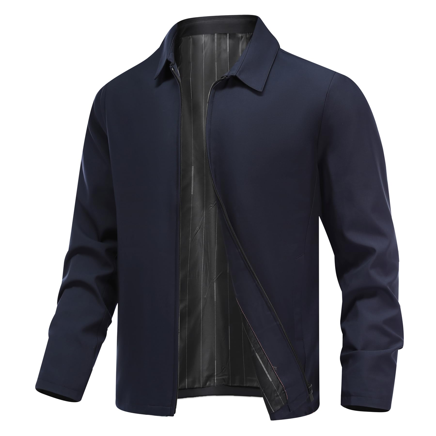 Allthemen Giacche Uomo Casual con Zip Bomber Jacket Leggere Estive Giubbotto a Vento Eleganti Lavoro