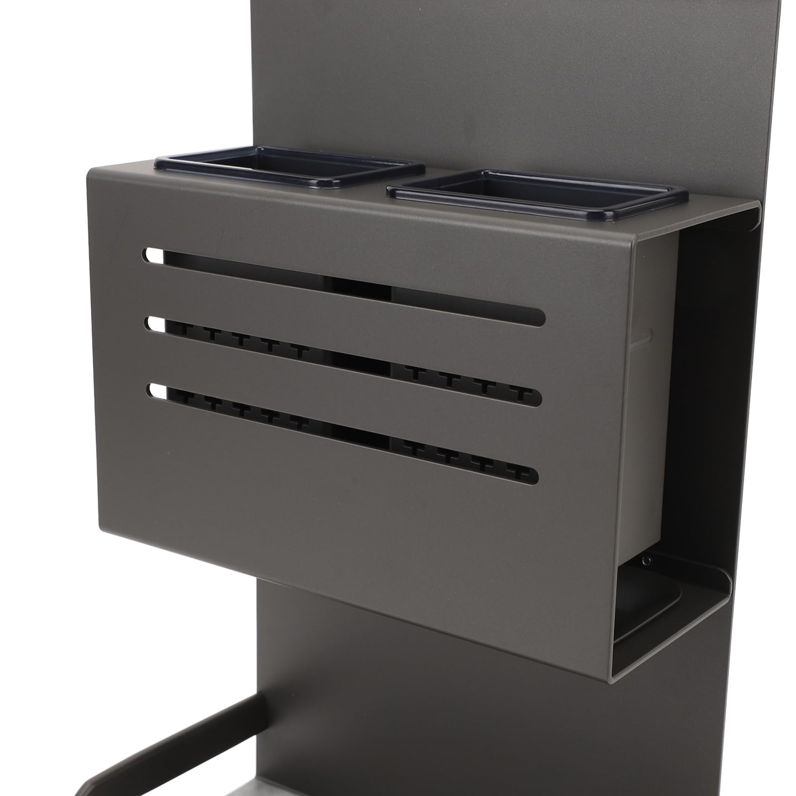 Support mural pour ustensiles de cuisson, organisateur d'ustensiles de cuisson, alliage d'aluminium gris, facile à nettoyer, support mural multi-usage pour baguettes,