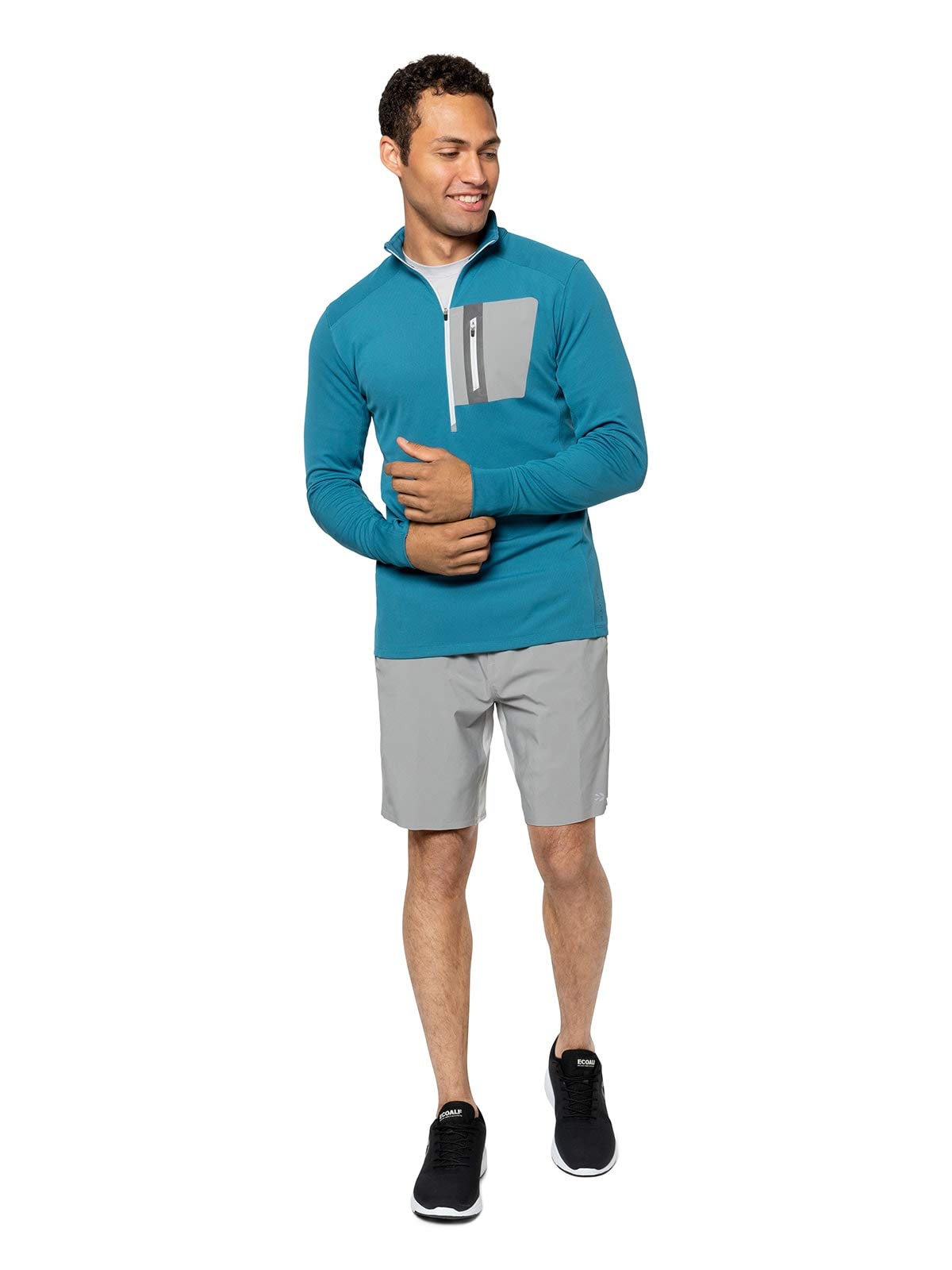 Men's Replay 1/2 Zip Active Pullover, Fjord, S