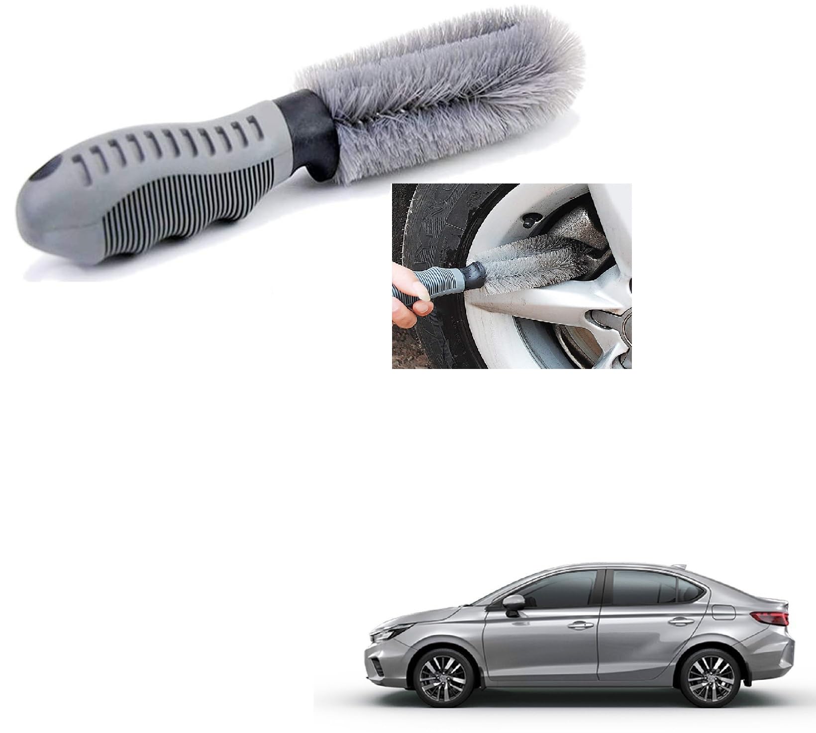 Auto Addict Car Alloy Wheel Cleaner Brush Tyre Rim for Honda City New(2020-Present)-picture-32