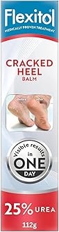 Flexitol Cracked Heel Balm, Visible Results in 1 Day, For Extremely Dry Feet & Cracked Heels, Removes Hard Skin, 25% Urea, Medically Proven Foot Cream, Suitable for Diabetics, 1 x 112g[Amazon-developed Certification] Compact by Design