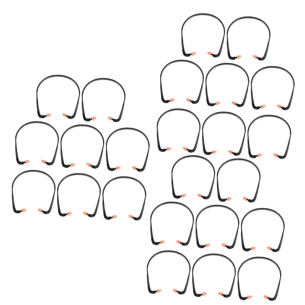 KOMBIUDA 24pièces Bouchons Oreilles Silicone Anti-bruit Avec Cordon Protège Votre Sommeil Et Votre Concentration Confortables Et Non Glissants