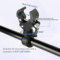 Vista 5 de 2 piezas de soporte para bastón para andador, silla de ruedas, andador de conducción, accesorios universales de soporte para muletas, soporte