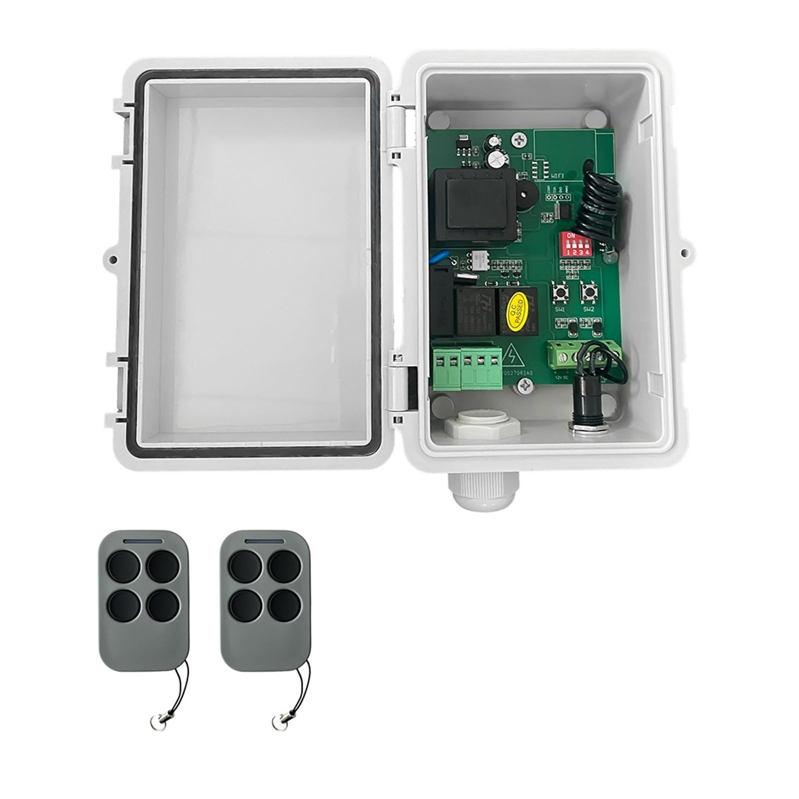 Receptor de motor universal CA, controlador moderno europeo for puertas enrollables(1Control board 2RC)