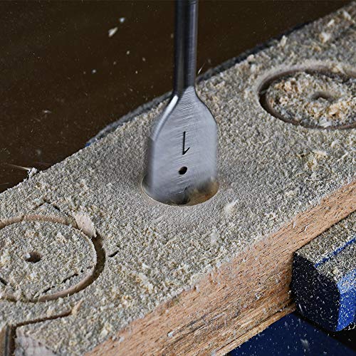 Luckyway 6-Piece 3/8 Inch To 1 Inch Spade Drill Bits Set For Wood, Plastic, Aluminum Hole Cutting #TOP4