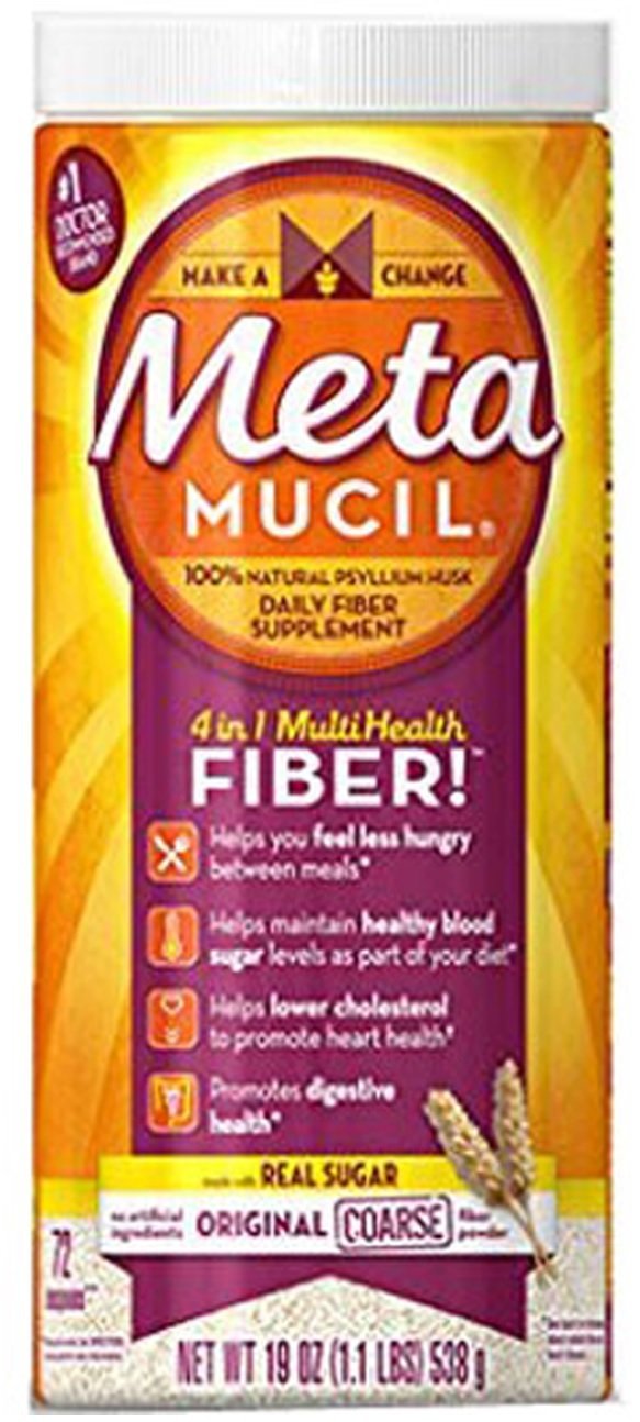 MetamucilCoarse Original Texture Unflavored Fiber 19 ounces