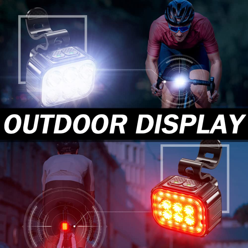 Rower Q6 Zestaw LED Rower LED Front Tylne światła USB ładunek rowerowy MTB Podświetlanie lampy rowerowe lampa cykliczna,1pair