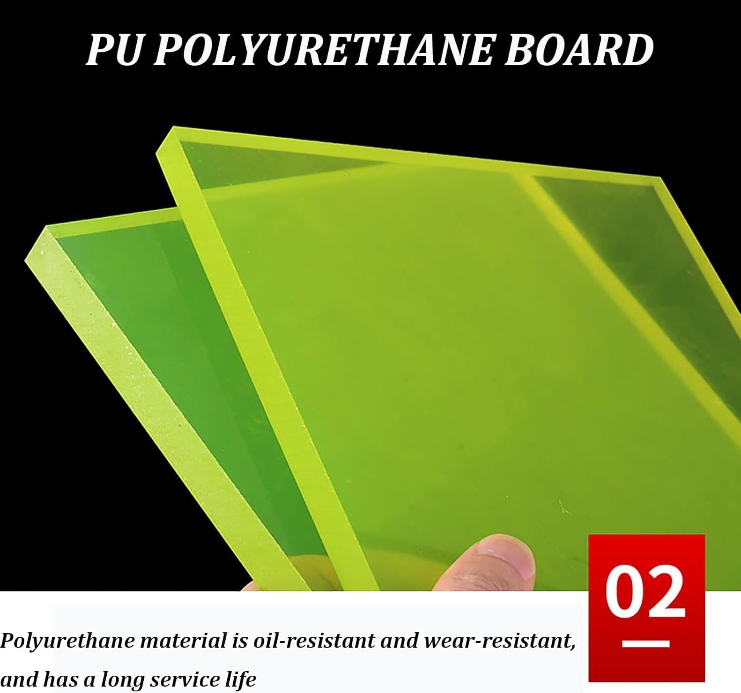 300 x 500 mm PU-Polyurethanplatten, Dichtungs- und Polstermaterial, 2er-Pack(5mm)