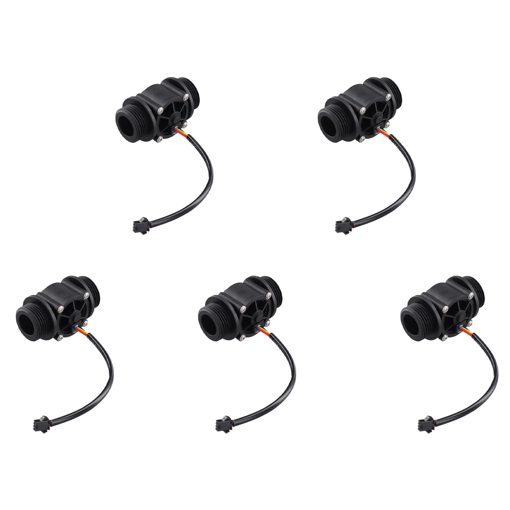 Jnchdghwa Black 5X Dn25 Fs400a G1inch Water Sensor Hall Flowmeter Meter Counter 2-60L/Min 1.75Mpa