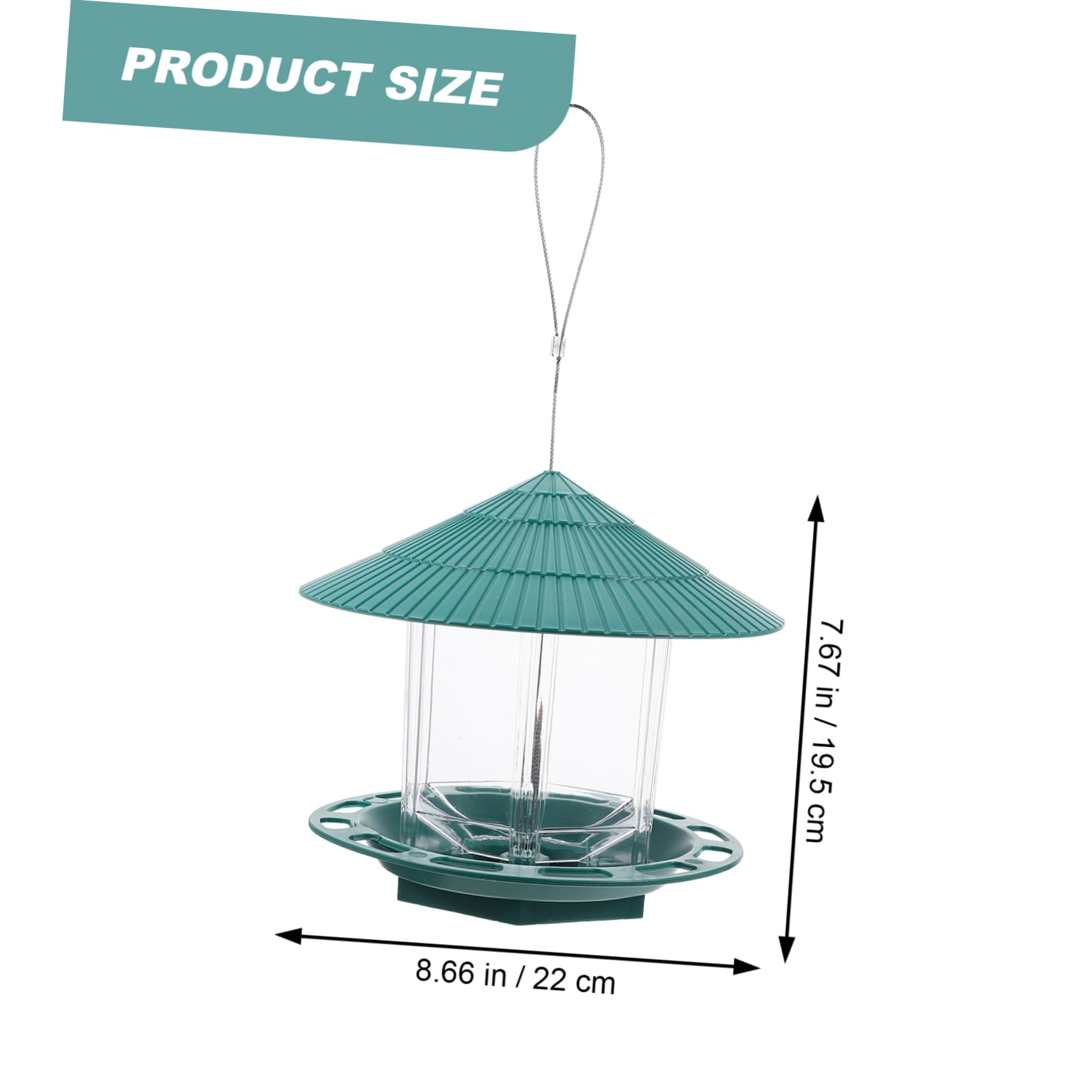 Toddmomy Mangiatoia per Uccelli Automatica da Appendere Contenitore per Cibo in Plastica Mangiatoia Decorativa per Uccelli Facile da Riempire