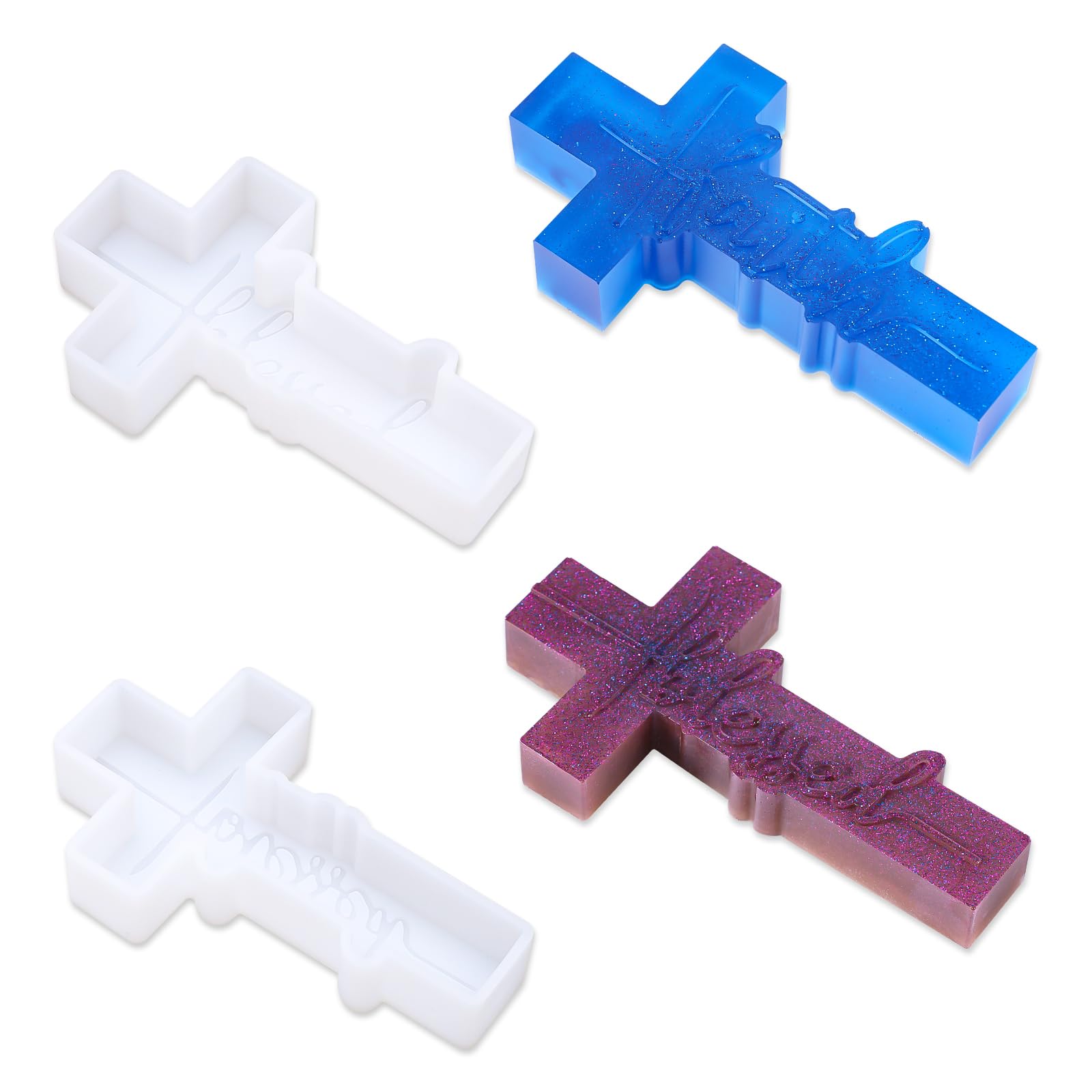 Moule silicone croix pour aromes de voiture Lot de 2