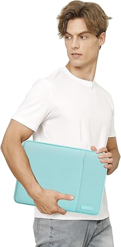 Vista 307 de MOSISO Funda vertical de poliéster con bolsillo para laptop de 15 pulgadas, para MacBook Air 15 M4 A3241, M3 A3114 y M2 A2941 de 2025, 2024 y 2023