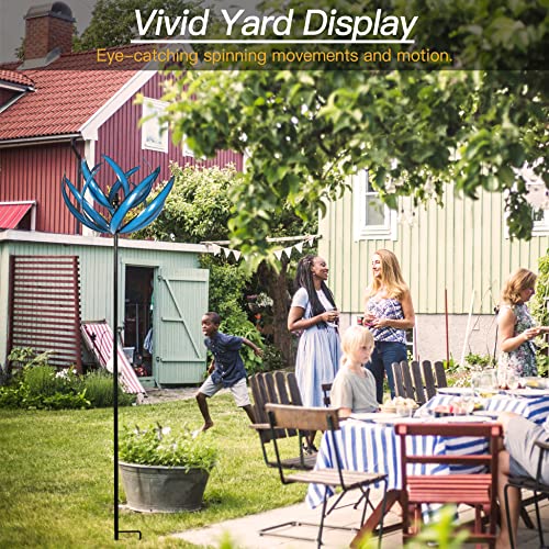 Cyan Oasis Yard Garden Wind Spinners - Large Outdoor Metal Wind Spinners Sculptures, Lawn Yard Art Garden Decor (Blue 3) #TOP3