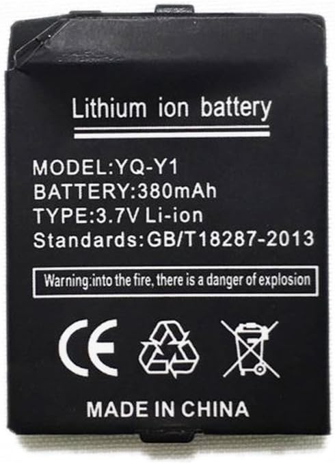 Smart watch battery Y1 rechargable lithium battery with 380MAH capacity
