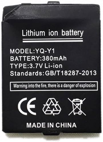 Batería de litio recargable Y1 del reloj inteligente con capacidad 380MAH