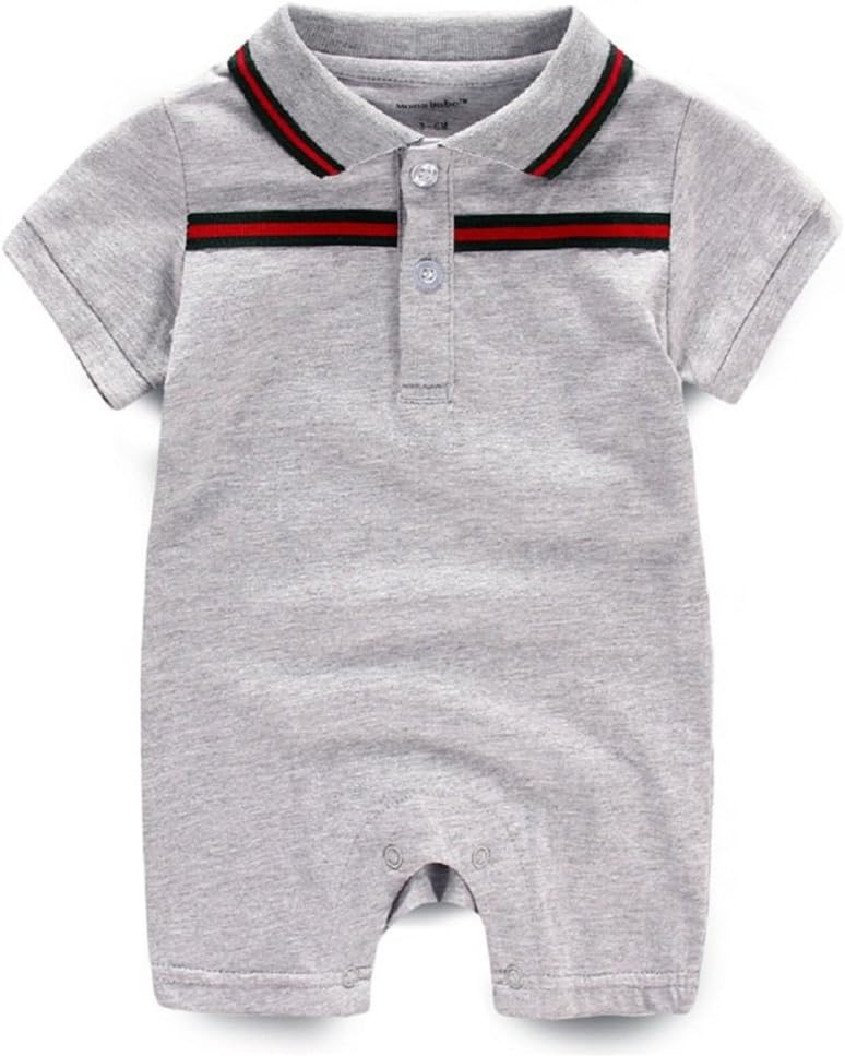 BZDREAM Baby Boy/Girl Fashion Polo Lapel Short Sleeve Romper