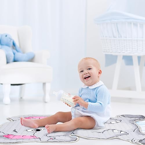 Miniatura 6 de Ceenna Tapetes de juego para bebés y niños pequeños, de 56 x 42 pulgadas, para gimnasio, para piso, bonita alfombra para gatear, alfombra de juego