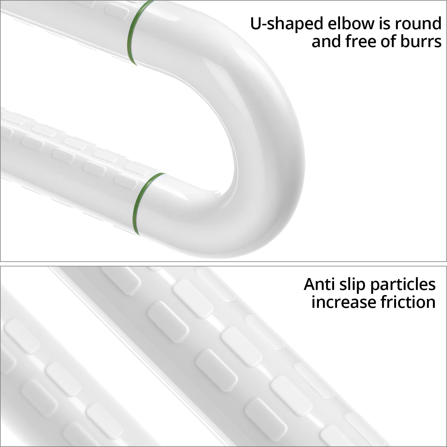 QWORK® Wandstützgriff, Klappbar, 75cm, Edelstahl,Tragfähigkeit 250 kg