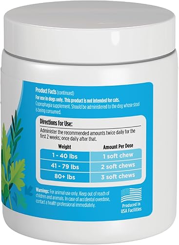Miniatura 6 de Solid Gold Masticables sin caca para perros, disuasorio de la coprofagia y disuasorio para comer heces para perros que comen caca de perro, deja