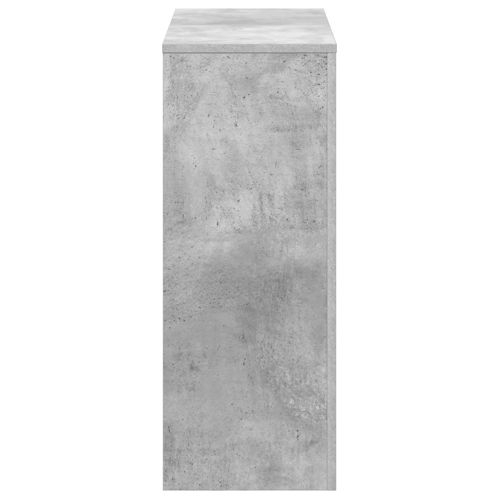 Tavolo consolle grigio cemento, 82 x 29 x 74 cm, in legno con cassetto e ripiano, tavolino sottile per corridoio, soggiorno, camera da letto, moderno tavolo da parete con spazio e ripiano