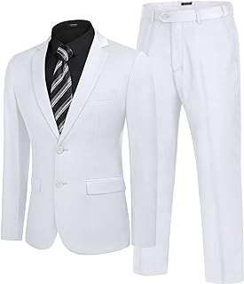 COOFANDY Men's 2 Piece Suits Classic Fit 2 Button Dress Suits Tuxedo Jacket Blazer