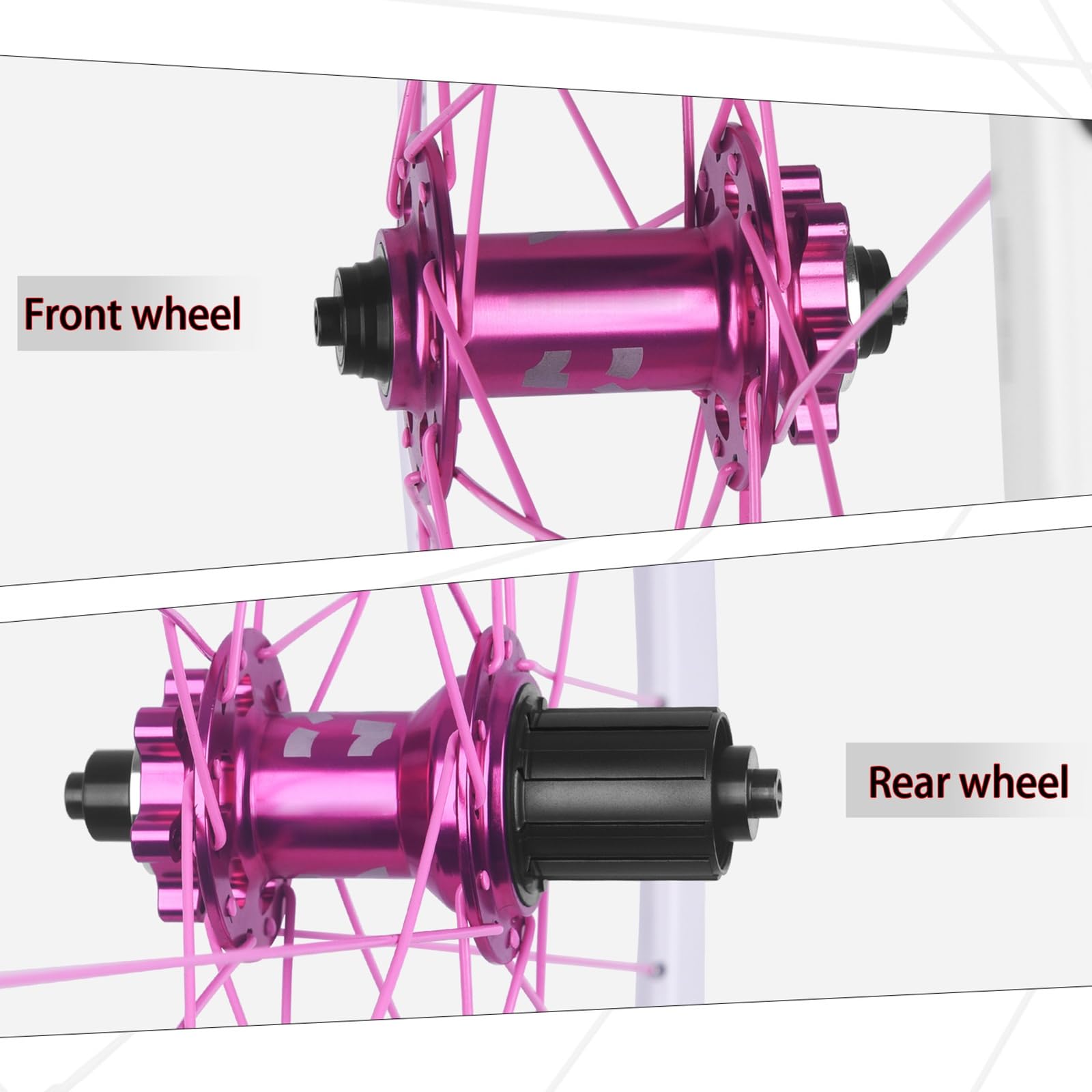 Zestaw kół z hamulcem tarczowym 700c rower szosowy 35 mm obręcz ze stopu aluminium 100/135 mm QR pieczona farba biała