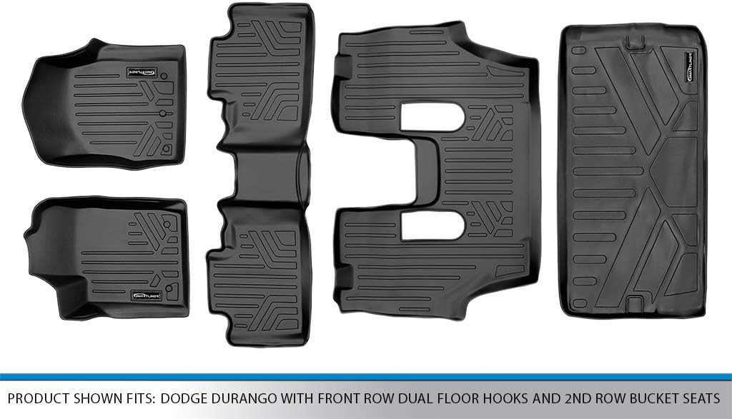 SMARTLINER Floor Mats and Cargo Liner Behind 3rd Row for 2013-2016 Dodge Durango