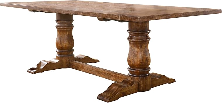 Best Master Furniture Ellen Transitional Rectangle Dining Table Only, Antique Natural Oak