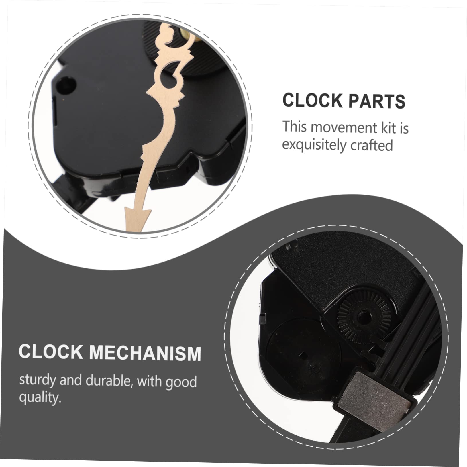 DOITOOL 2sätze Präzisions- Mit Stummmechanismus Für -wanduhr Geeignet Für Pendeluhren Quarz-uhrwerke Leise Und Langlebige Uhrenteile Für Heimdekoration Und Bastelprojekte
