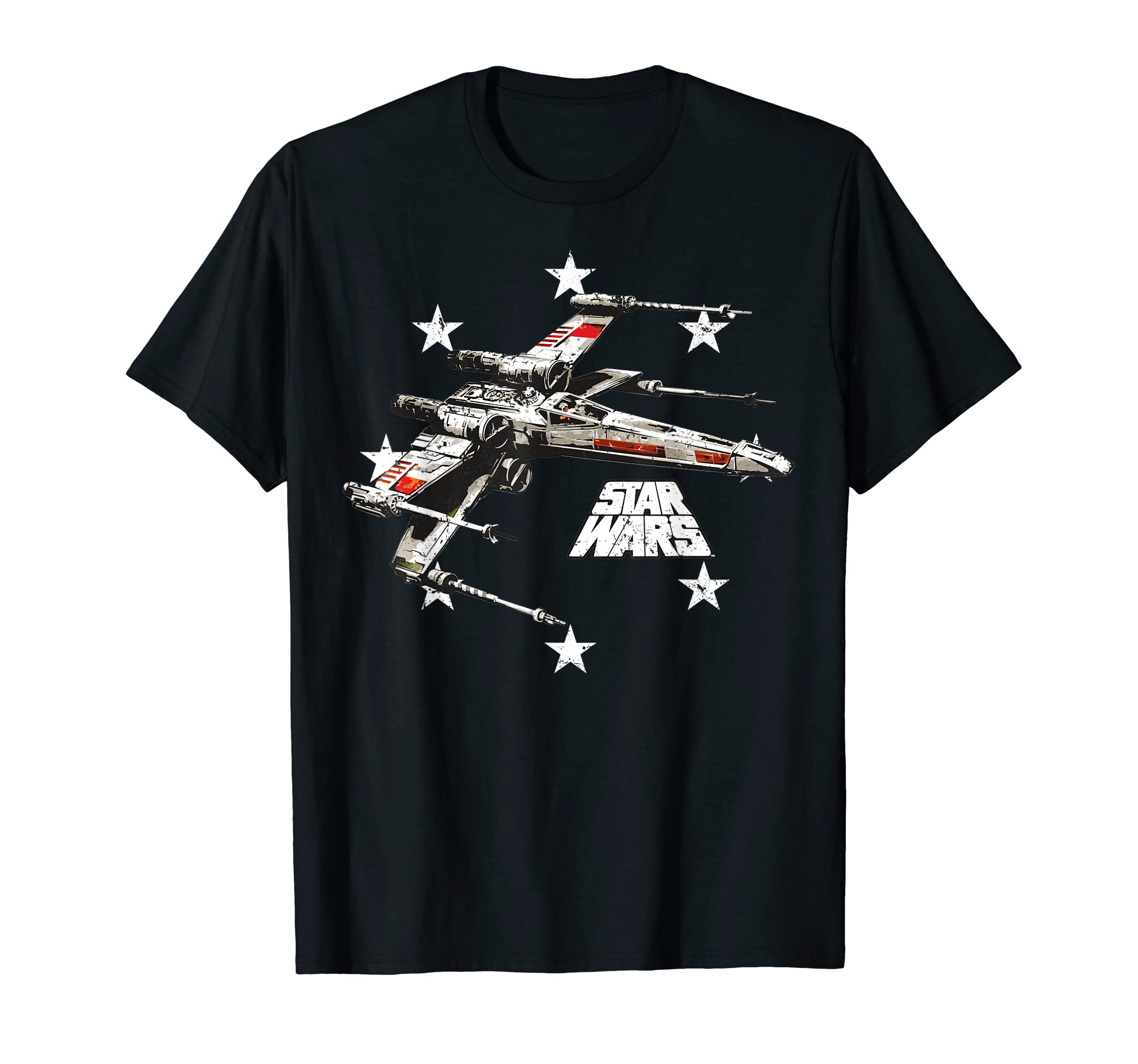 Star Wars X-Wing Fighter All Star Retro Logo Graphic T-Shirt