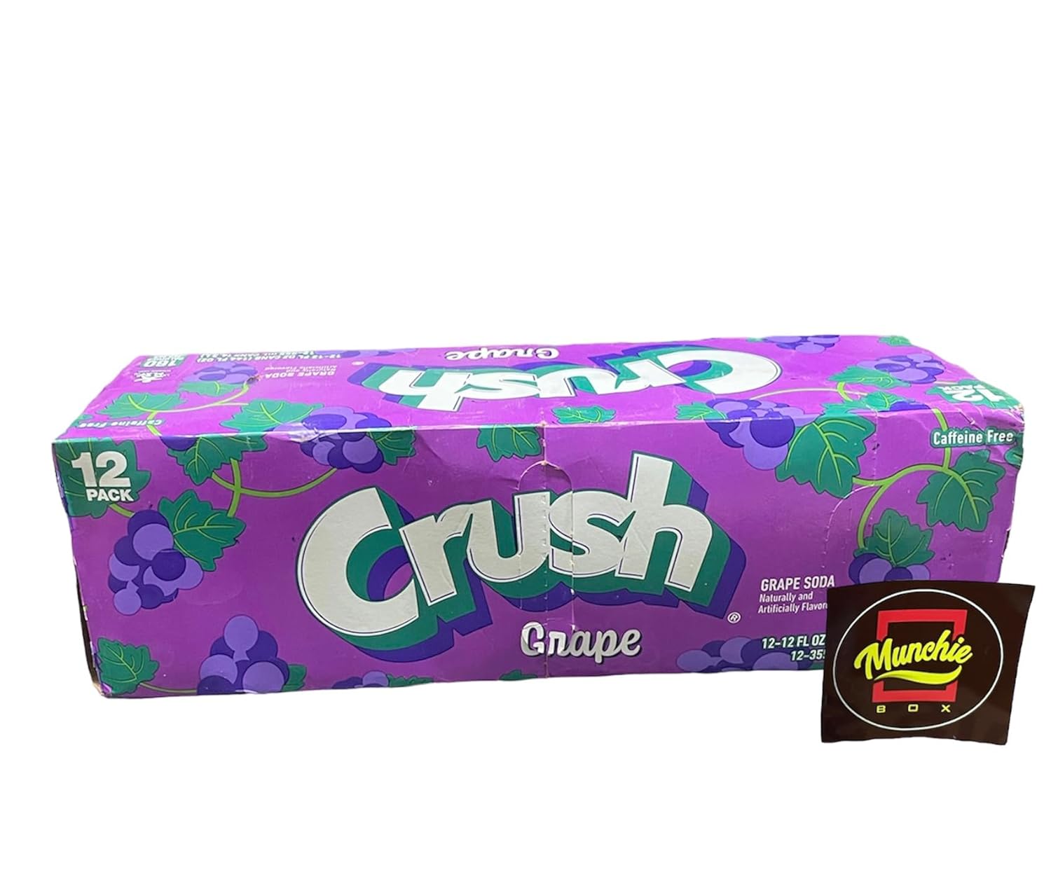 Crush Soda Munchie Box Reserve - Stocked for your Pleasure - Cans or Bottles (Grape Pack of (12) 12 Oz Cans)