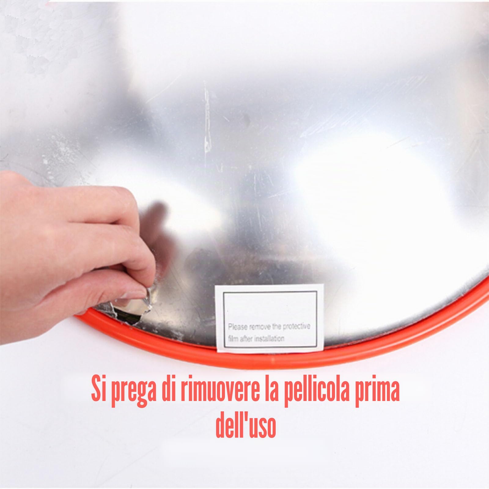 Specchio Convesso di Sicurezza, Specchio Stradale da 60 cm, Specchio Convesso per il Traffico Specchio Parabolico Stradale Specchio Grandangolare Regolabile per Strada e Garage per Interni ed Esterni
