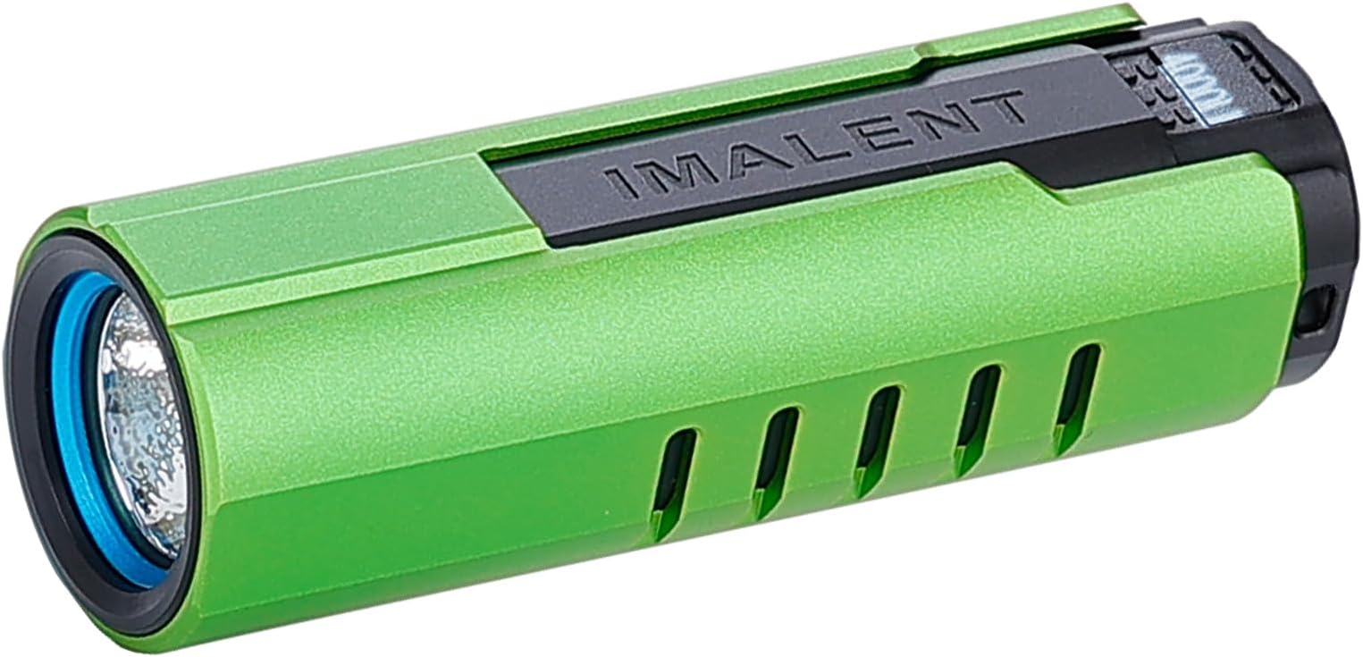IMALENT LD70 EDC Flashlight Led Rechargeable Handlight, Powewrful Flashlight 4000 Lumens with CREE XHP70.2 LED, Super Bright Torch for Camping and Hiking (Fruit Green)