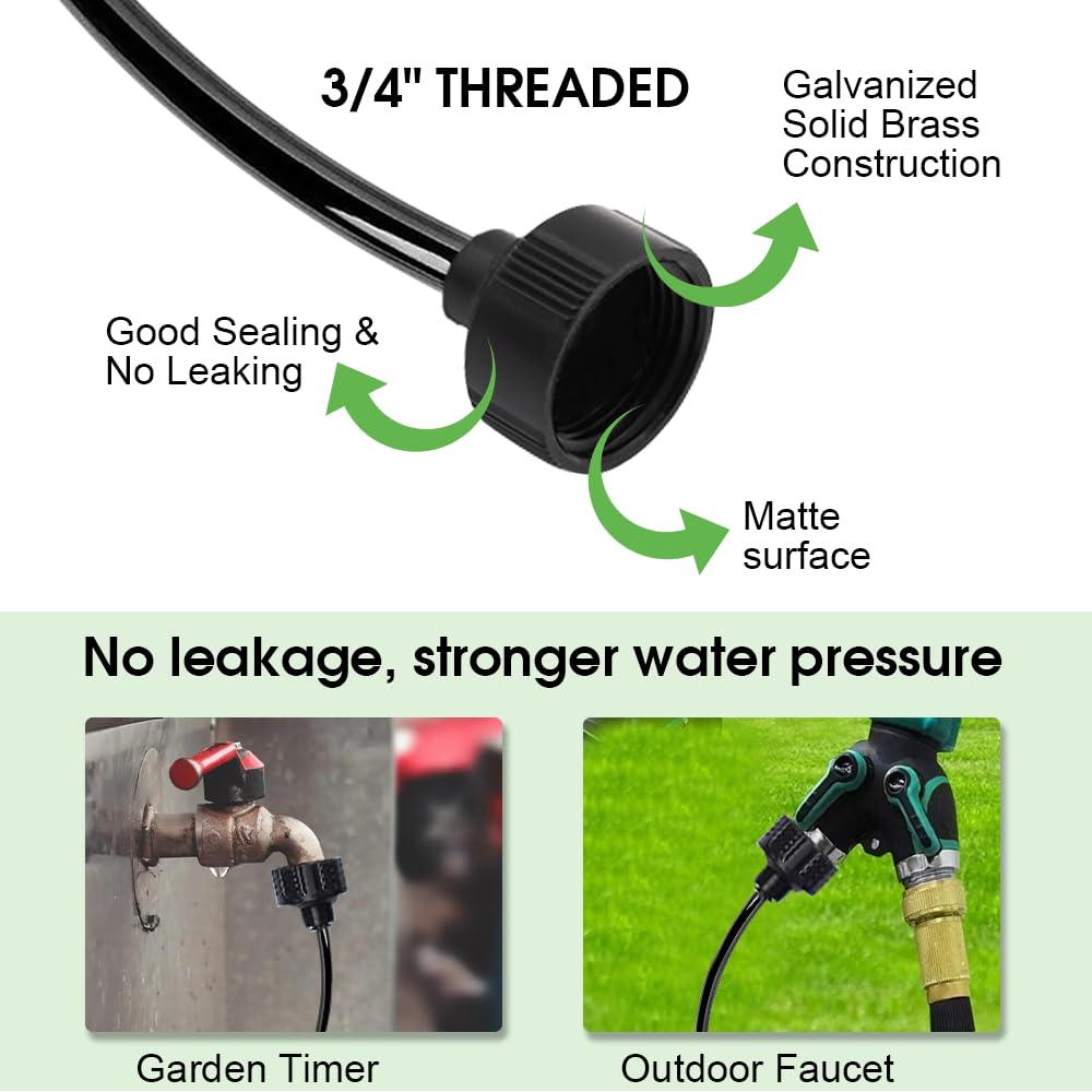 Brumisateur Exterieur, Sprühnebel Kühlung Set für Lüfter, Lüfter MIsting Kit mit 5 Messing Nebeldüsen, Brumisateur Terrasse Système de Refroidissement de Brumisation pour Patio Jardin Serre