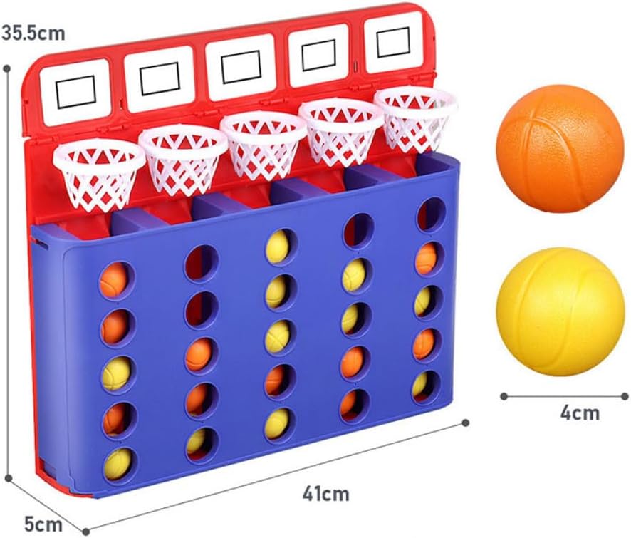 Interactive Basketball Game Set and Parents, Blue Color, Indoor and Outdoor Parent Sports Plaything with Dunking Hoop and Ball, Creative Educational Basketball Playset
