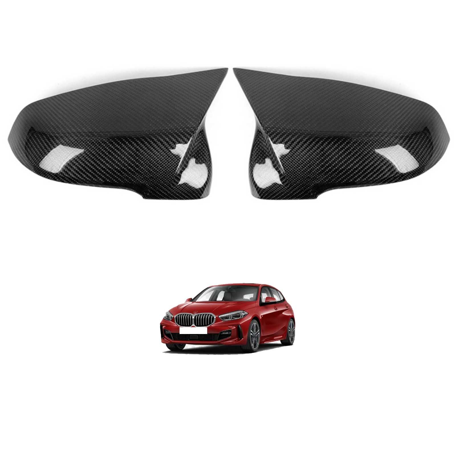 Coques Rétroviseur pour BMW Série 1 F40 (2019-2025) - Paire Gauche et Droite Noir Brillant