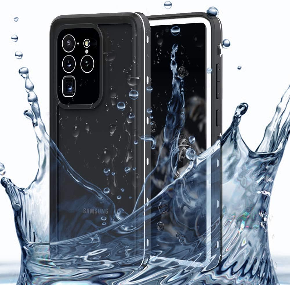 WintMing Compatible with Samsung Galaxy S20 Ultra Waterproof Case Sealed Case Built-in Screen Protector Underwater Phone Cover Clear Protective Cases