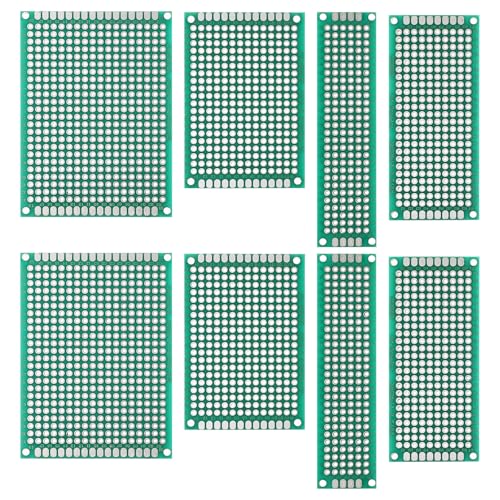 Placas de circuito PCB doble cara verde de cobre y 2.54mm con perforaciones de alta precisión
