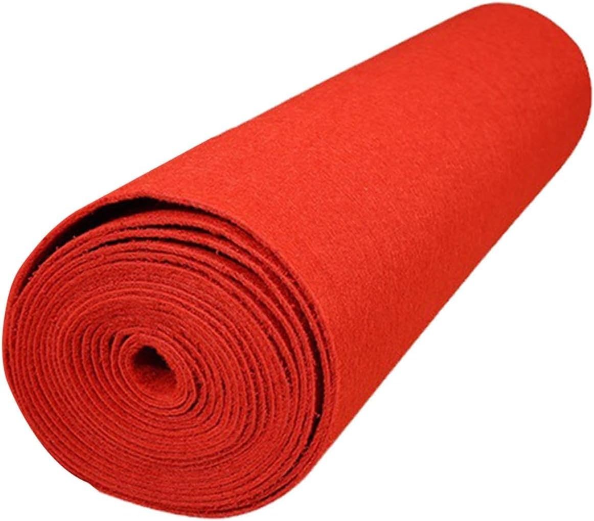 Rot Lang Teppich Läufer Hochzeit Gangteppich Große Rolle Bankett Empfangsteppich Polyester -Breite 1m/1.2m/1.5m für Außen und Innen(1.5x50m)
