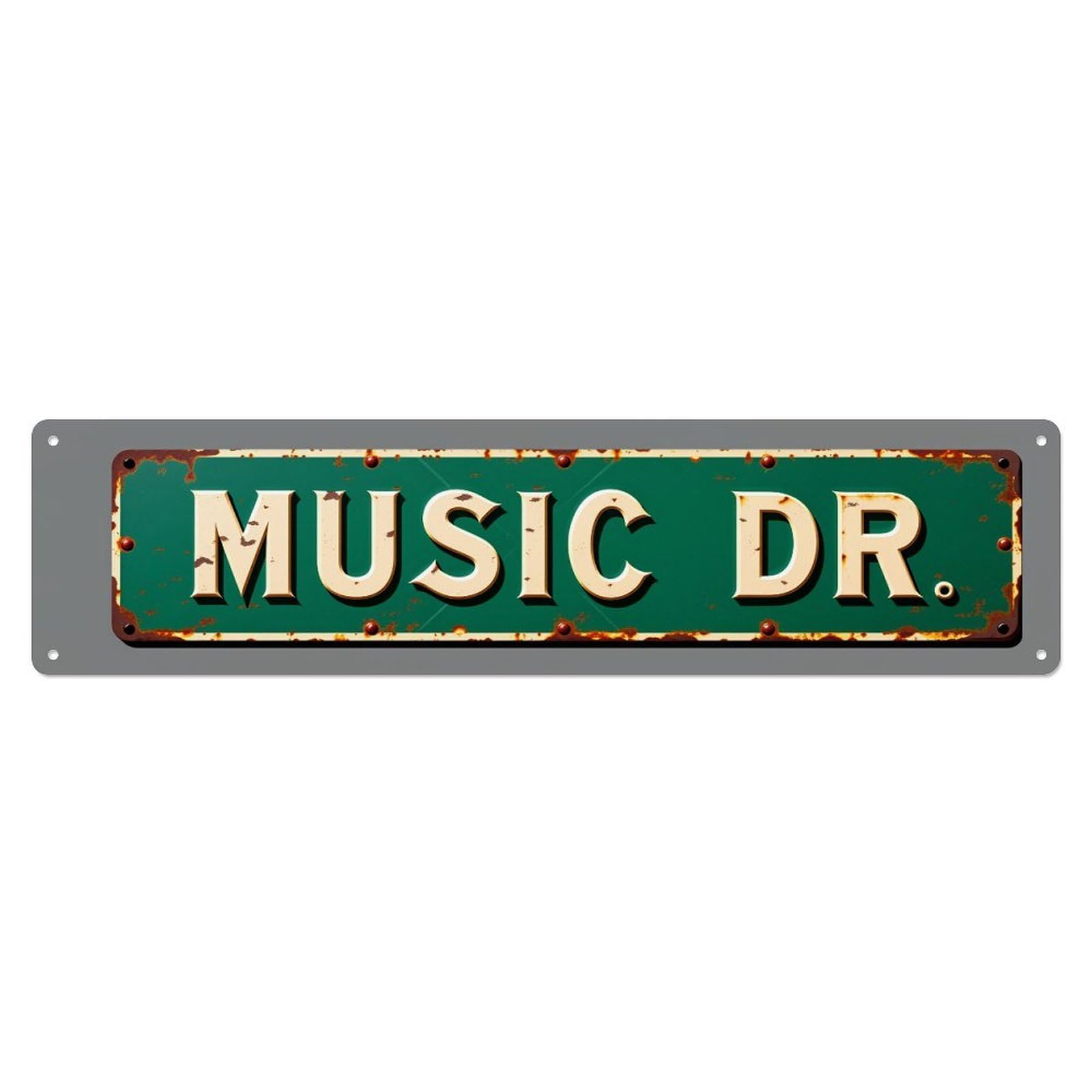 Jdyaojiesheng Vintage Music Dr Sign Pattern Tin Sign Retro Metal Wall Decor Metal Poster, Home Bar Garage Farmhouse Cafe Wall Art Decoration 4X16inch