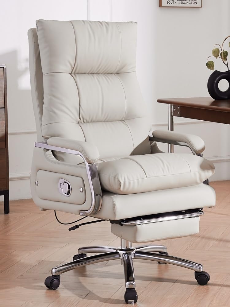 Ergonomiczne krzesło biurowe Fotel biurowy ze skóry premium do nauki w domu i pracy Wygodny fotel biurowy dla kadry kierowniczej Krzesło biurowe