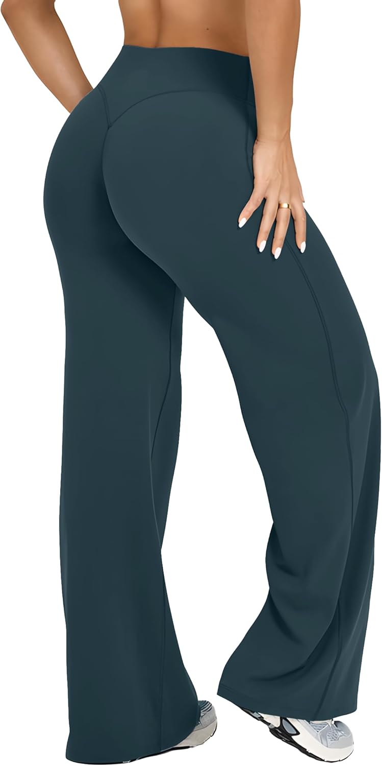 SoftMotion Straight Leg Bottoms Women Workout Leggings Fitness Gym Outdoor Sports Yoga Pants
