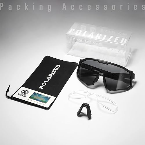 Miniatura 7 de Gafas de sol polarizadas deportivas para mujeres y hombres, UV400, gafas de ciclismo, béisbol, correr, pesca, al aire libre, resistentes al viento