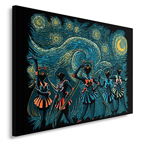 Feeby. Sailor's Night - DDJVigo Cuadro sobre Lienzo, Tamaño: 100x70 cm, Anime Azul Marino