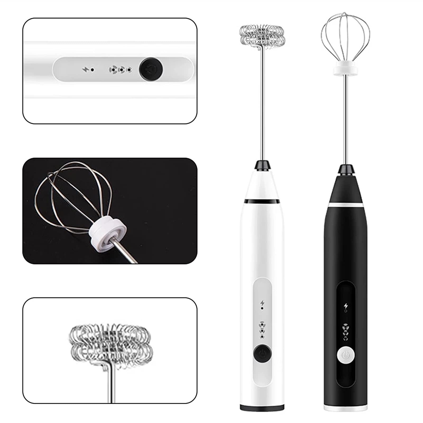 Frullino Per Le Uova Elettrico, Montalatte Schiuma Latte Bevanda Per Caffè Frusta Mixer USB Ricaricabile Mini Manico Agitatore Utensile Da Cucina Per Cucina, Batteria Incorporata Da 1200 MAh