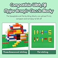 Vista 5 de Lekebaby - Placas base clásicas para construcción de ladrillos 100% compatibles con las principales marcas de placas base de 10 x 10 pulgadas / 25.4