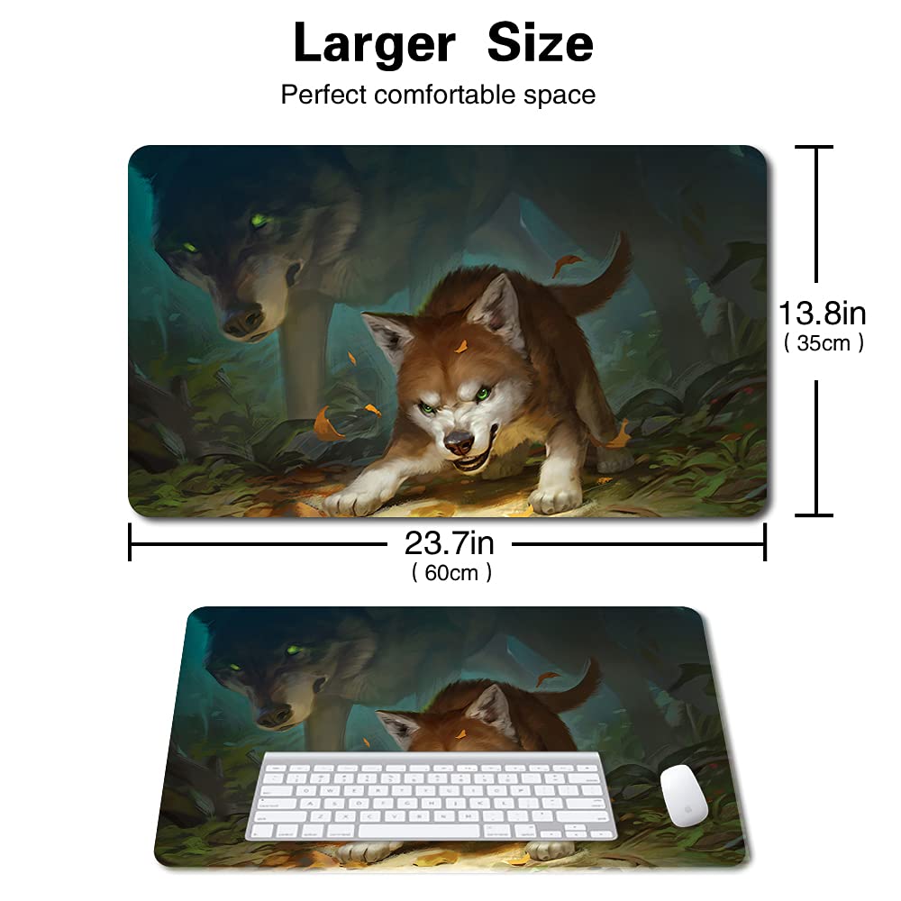 Gra planszowa TCG mata stołowa maty do gier rozmiar 60 x 35 cm podkładka pod mysz kompatybilna z MTG CCG RPG gra karciana (Ferocious Pup)