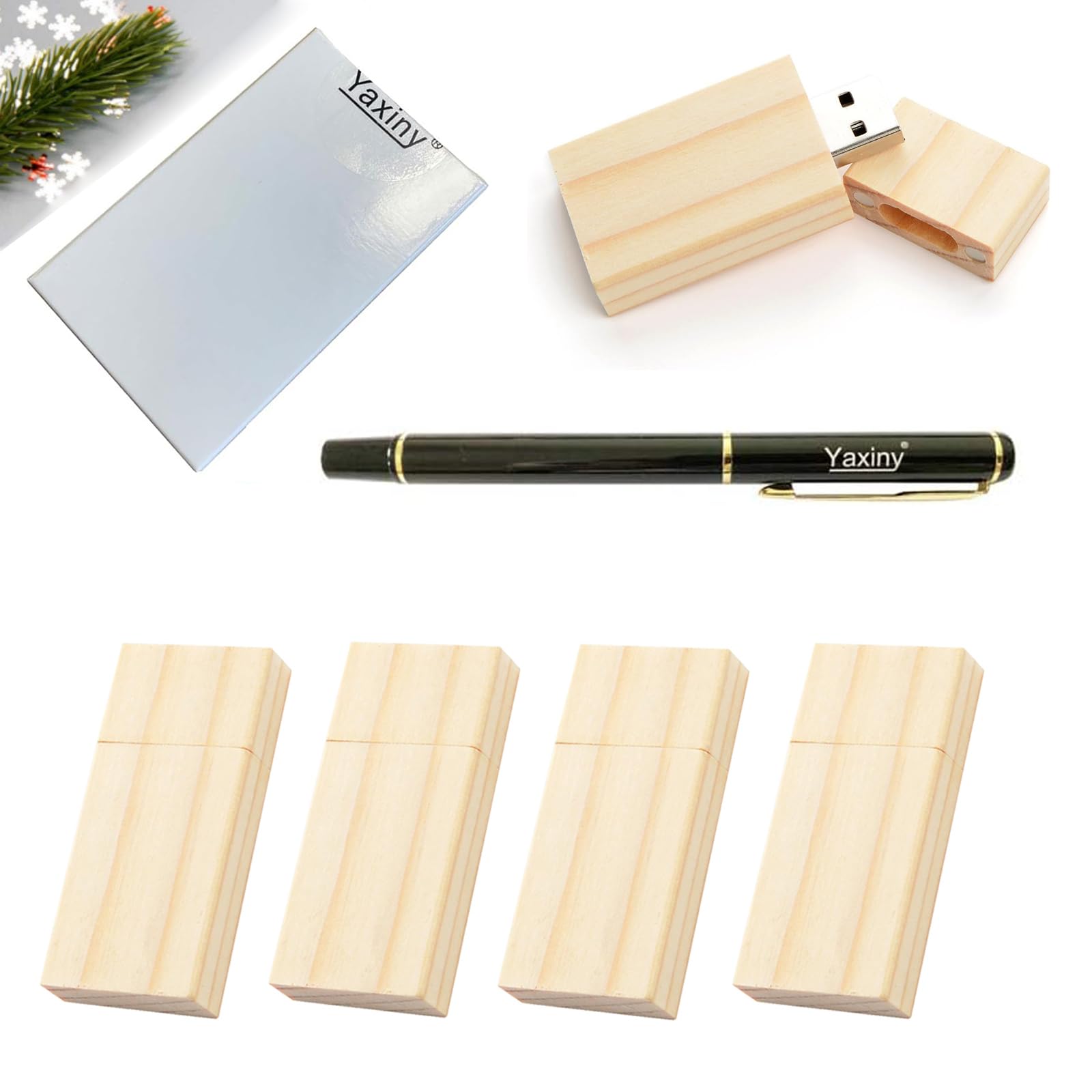 Confezione da 5 unità flash USB da 8 GB in legno d'acero 3.0 Chiavetta USB Flash Drive Memory Stick Data Storage Pendrive Disk