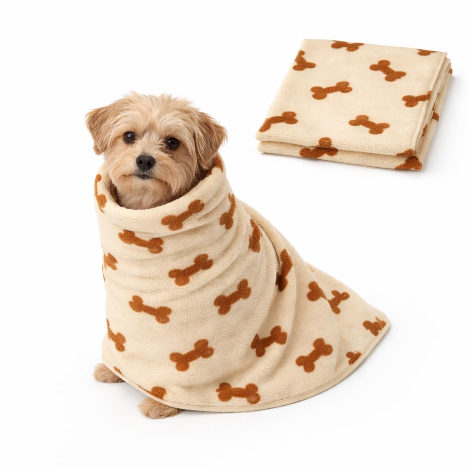 Homeshopa.com White Homeshopa Dog Towel, Super Absorbent Microfibre Pet Cloth, Fast Drying Super Soft Pet Bath Towels For Dog And Cat, Machine Washable