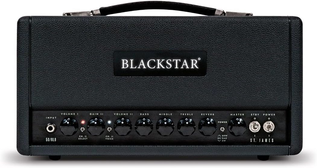 Blackstar St. James 50-watt Guitar Tube Amp Head w/ 6L6 Power Tubes, 2 Channels, and Cab Rig Output